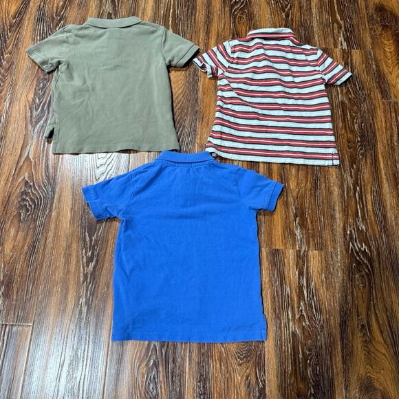 Polo Ralph Lauren 3T - 4T Collared Short Sleeve‎ Boys Shorts Blue Brown Striped - Picture 2 of 7